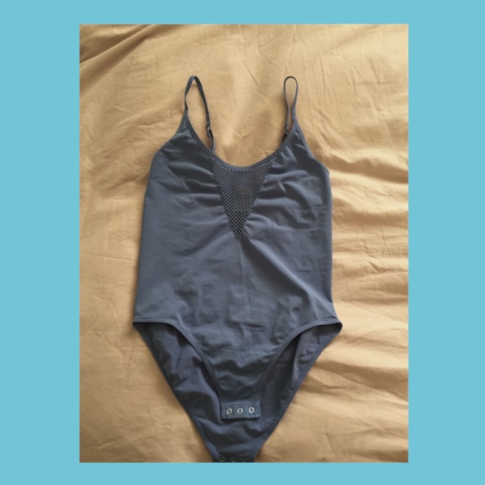 VS pink blue body suit